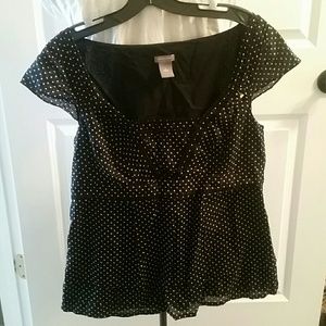 Anne Taylor Loft Polka Dot Top